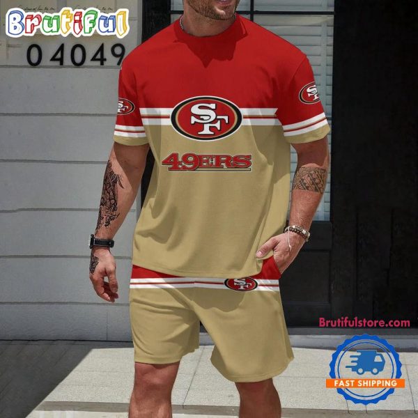NFL San Francisco 49ers New Design T Shirt And Shorts Set