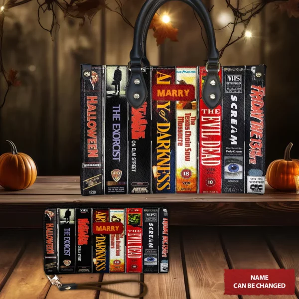 Personalized Horror Movie Themed Purse Handbag Set - Halloween Gift - Image 6