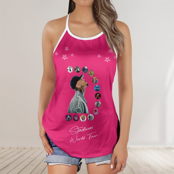 Breezy Bowl Cross Open Back Camisole Tank Top Multi Colors - Image 10