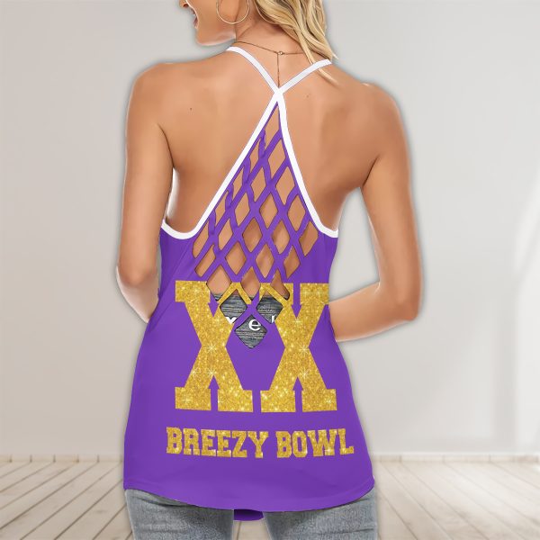 Breezy Bowl Cross Open Back Camisole Tank Top Multi Colors - Image 3
