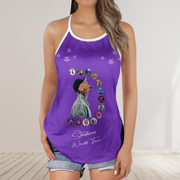 Breezy Bowl Cross Open Back Camisole Tank Top Multi Colors - Image 2