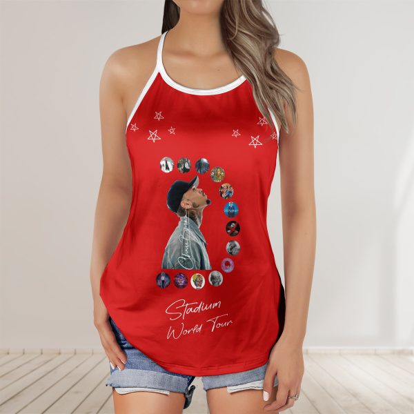 Breezy Bowl Cross Open Back Camisole Tank Top Multi Colors - Image 12