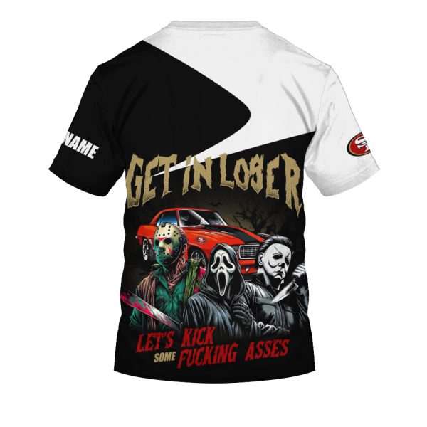 Personalized San Francisco 49ers Funny Halloween Tshirt Horror Get In Looser DP431179 - Image 2