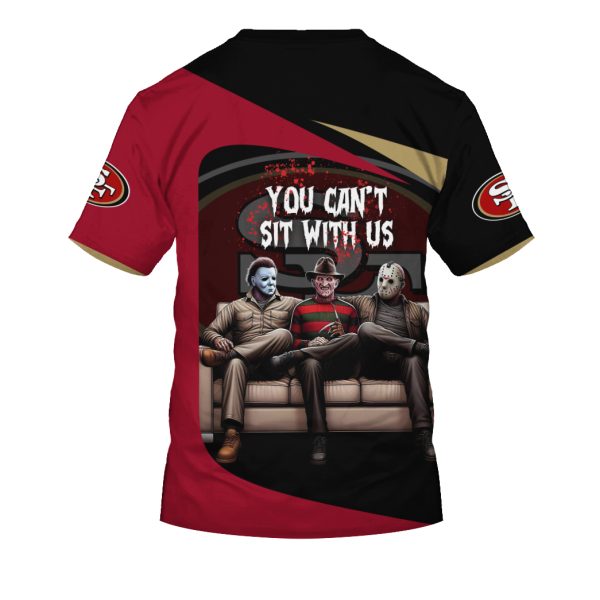 Personalized San Francisco 49ers Funny Halloween Tshirt You Can't Sit With Us DP431128 - Image 2