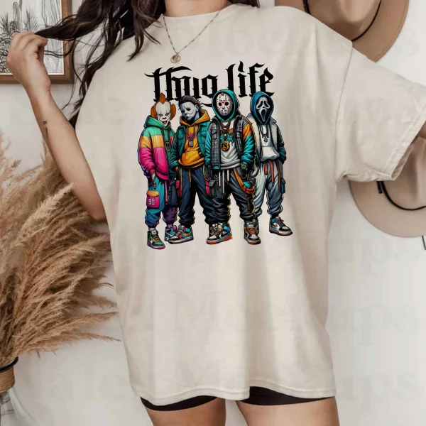 Thug Life Horror Ver 1 – Sweatshirt, Tshirt, Hoodie - Image 3