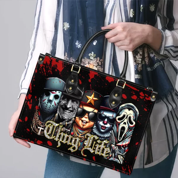 Thug Life Horror Characters Purse Handbag Set - Halloween Gift - Image 6