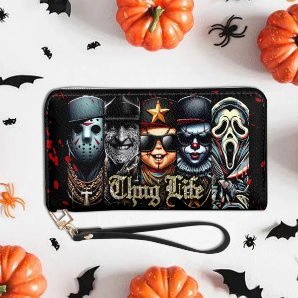 Thug Life Horror Characters Leather Wallet - Halloween Gift - Image 5
