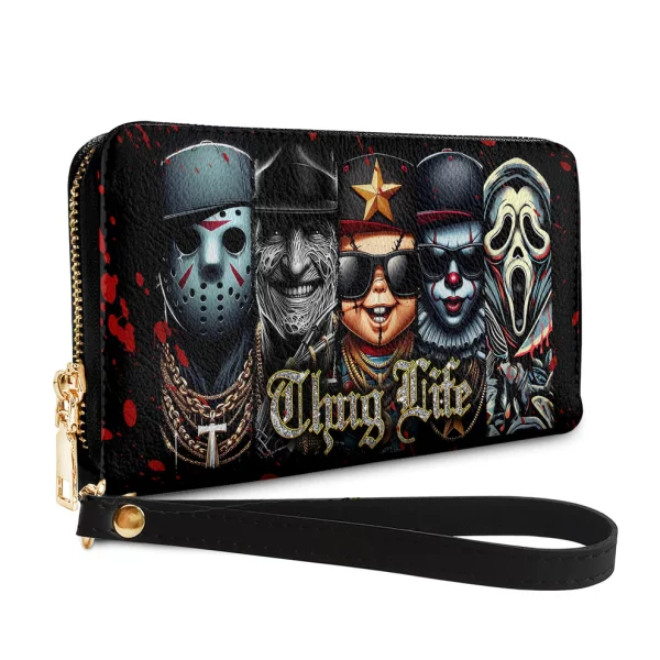 Thug Life Horror Characters Leather Wallet - Halloween Gift - Image 3