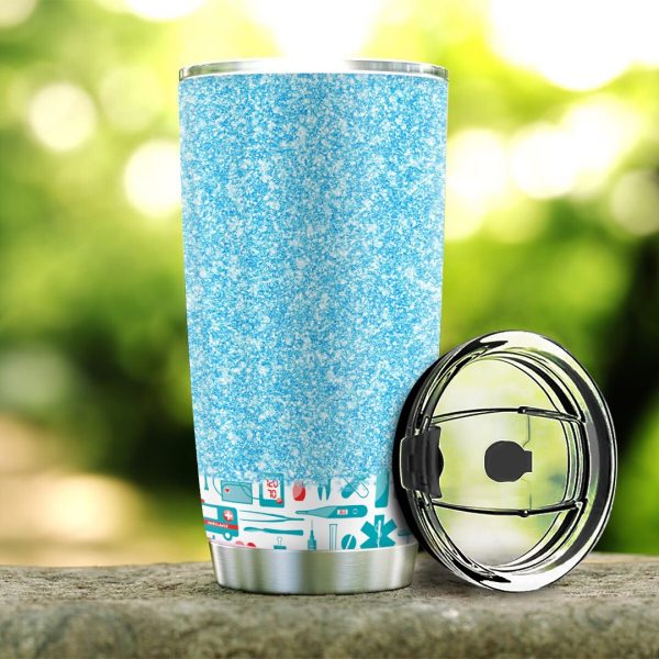 20oz Nurse Tumbler Messy Bun Nurse Life - Image 3