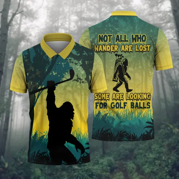 Funny Bigfoot Golf Shirt – Men’s Golf Polo, Casual Golfing Apparel & Gift