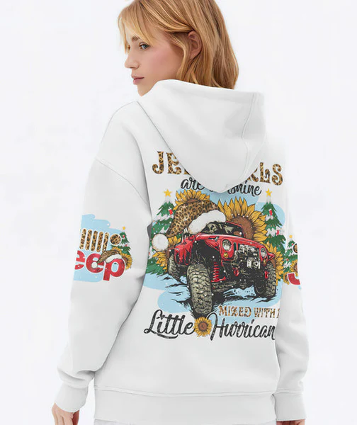 Custom Name Jeep Girl Are Sunshine Leopard Hoodie - Image 2