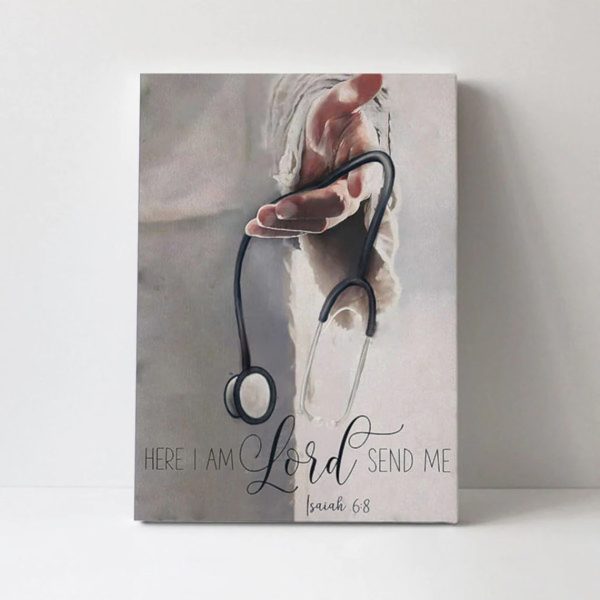 Nurse Canvas Here I Am Lord Send Me God Hand - Image 3