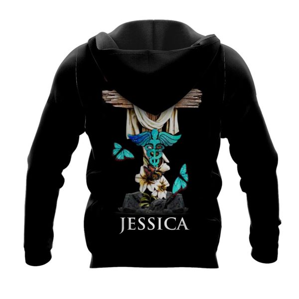 Personalized Nurse 3D Hoodie Child Of God A Woman Of Faith - Image 5