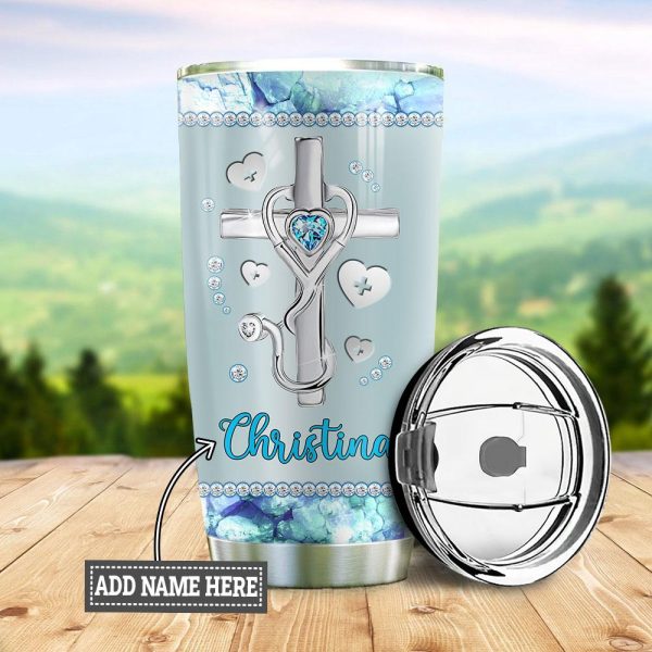 Personalized Nurse Tumbler Lord Guide My Hands - Image 3