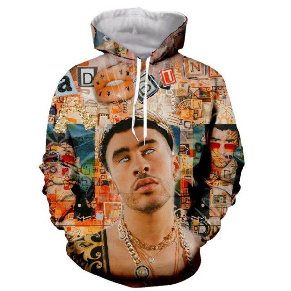 3D Hoodie Bad Bunny Sweatshirt Tshirt Limited Edition 2025