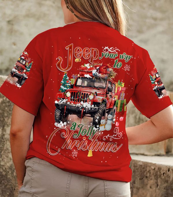 Custom Name Jeep Hoodie Jolly ChristMas Shirt - Image 2