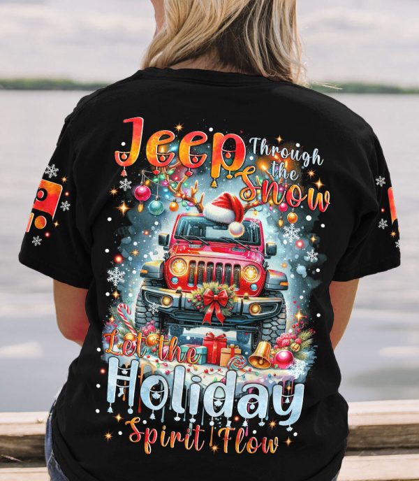 Custom Name Jeep Girl ChristMas Let The Holiday Spirit Flow