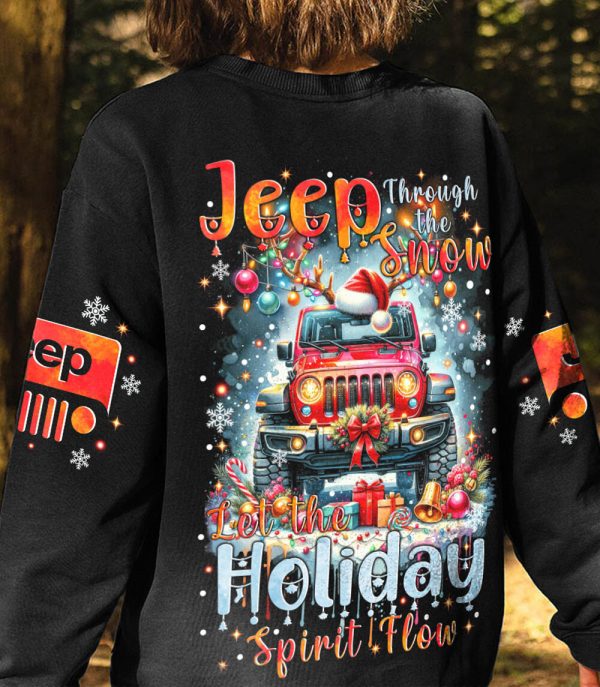 Custom Name Jeep Girl ChristMas Let The Holiday Spirit Flow - Image 2