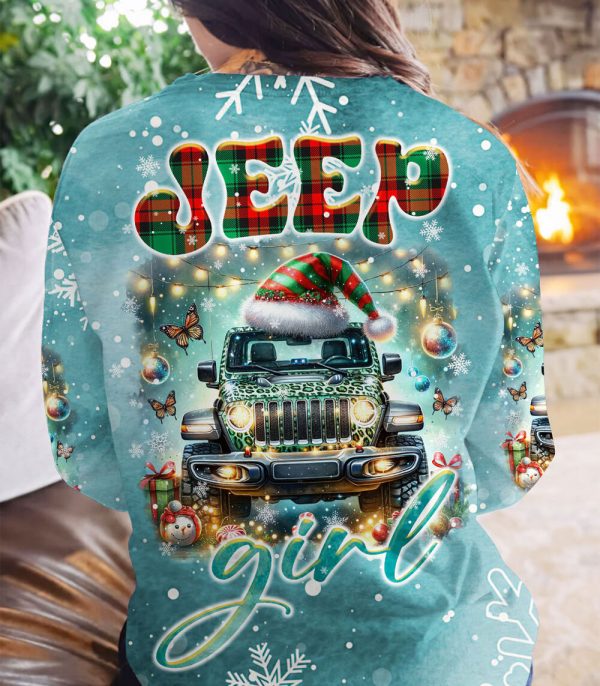 Custom Name ChristMas Shirt For Jeep Girl Sweater