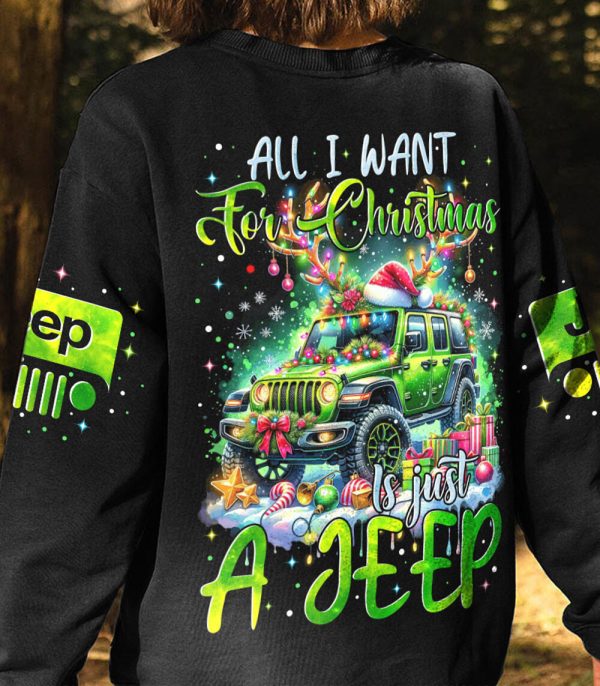 Personalized Jeep Hoodie All I Want For Xmas - Image 2
