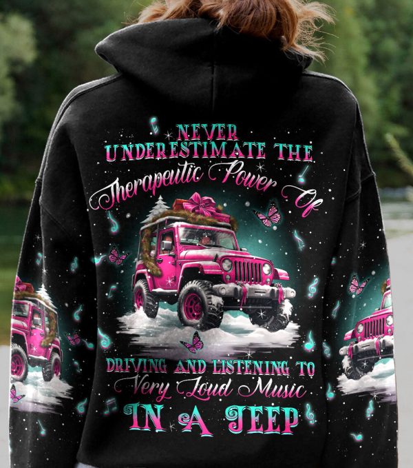 Custom Name Driving A Jeep And Listening To Music