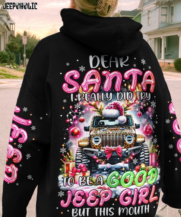 Custom Name Jeep Dear Santa Xmas Shirt - Image 2