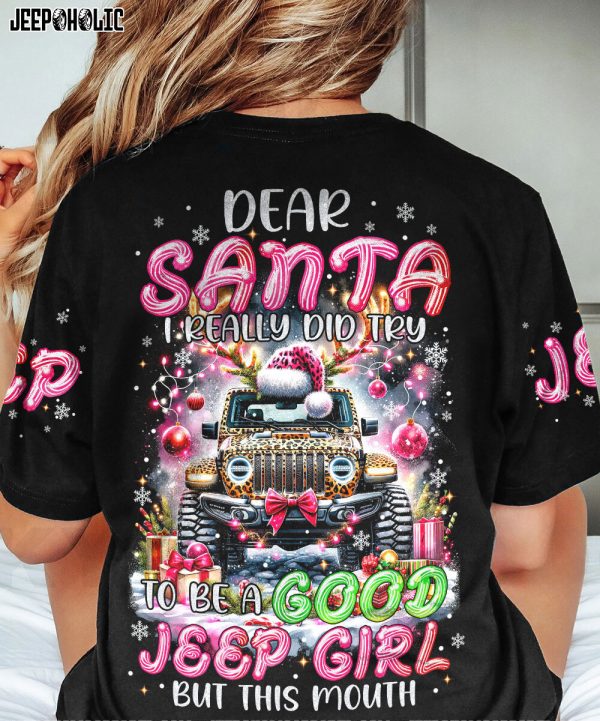 Custom Name Jeep Dear Santa Xmas Shirt