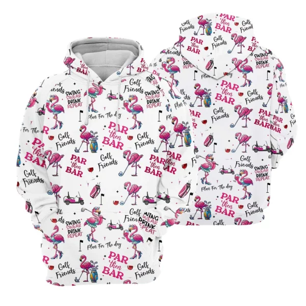 Par Then Bar Flamingo Polo – Funny Women’s Golf Shirt, Custom Ladies Golf Apparel - Image 10