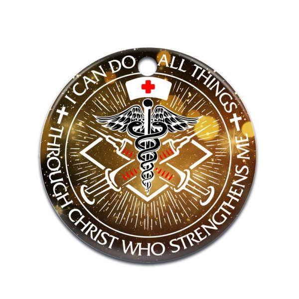 Nurse Ceramic Ornament I Can Do All Things - Image 3