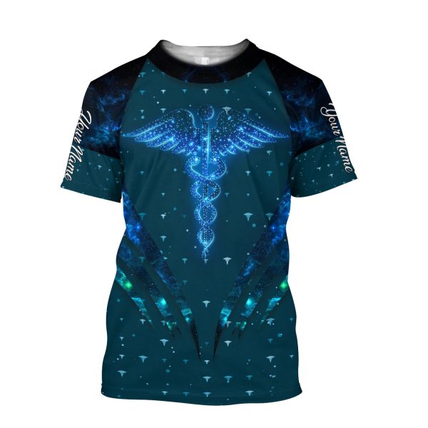 Personalized Nurse 3D Hoodie Galaxy 3D Hoodie - Image 4