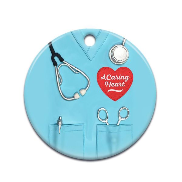 Nurse Ceramic Ornament A Caring Heart - Image 3