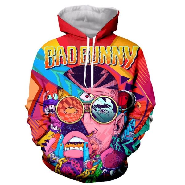 3D Hoodie Bad Bunny Sweatshirt Tshirt Limited Edition 2025