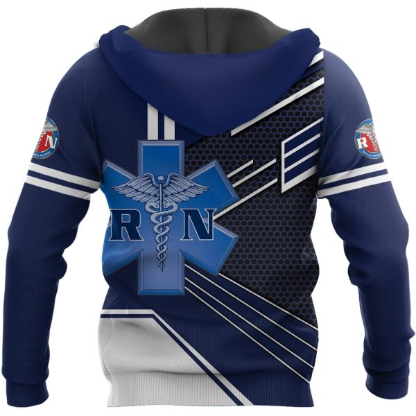 Personalized Nurse 3D Hoodie Custom Name 3D Hoodie - Image 3