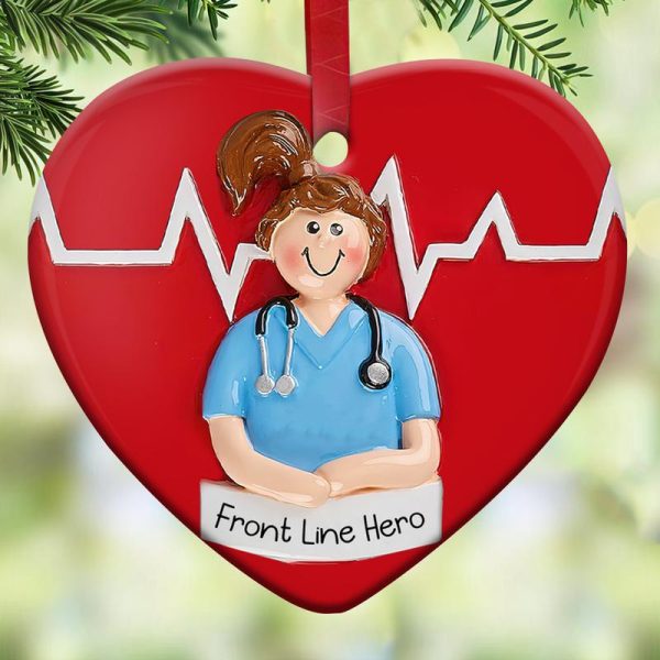 Nurse Ceramic Ornament Front Line Hero - Image 2
