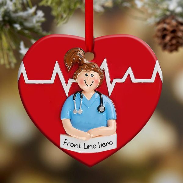 Nurse Ceramic Ornament Front Line Hero