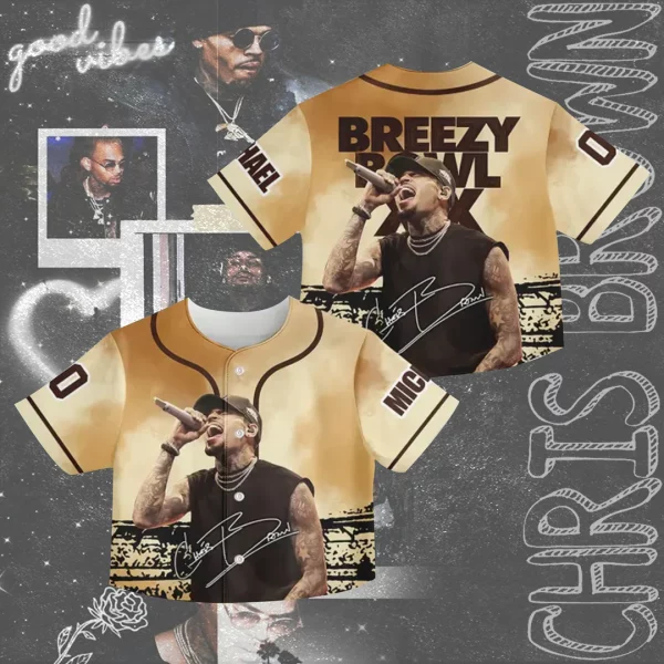 Chris Brown Tour Crop Top Jersey