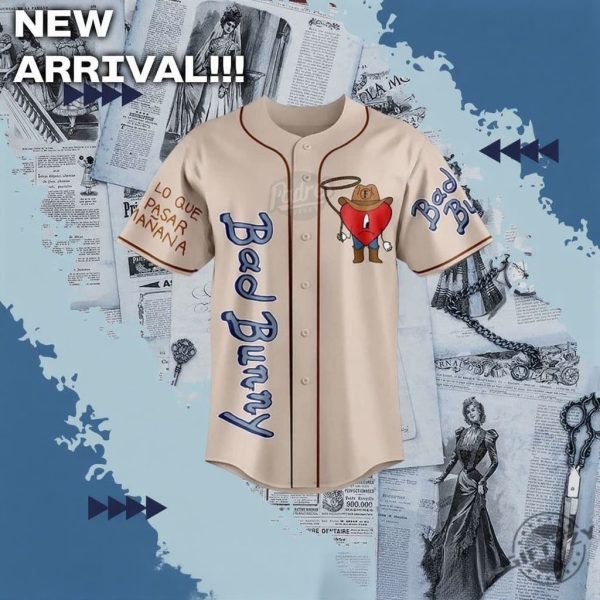 Bad Bunny Music Nadie Sabe Baseball Jersey - Image 2