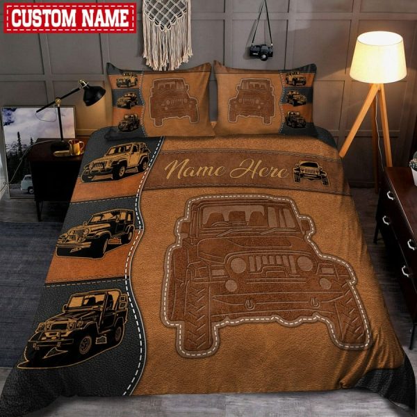 Custom Name Jeep Car Bedding Set