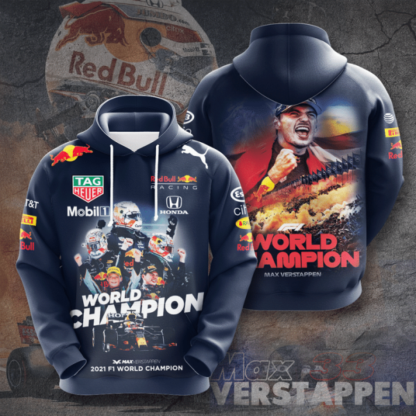F1 Redbull Max Verstappen Honda World Champion 3D Shirt, Hoodie - Hot Sale 2025 - Image 3