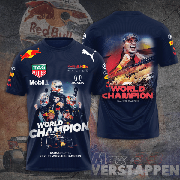 F1 Redbull Max Verstappen Honda World Champion 3D Shirt, Hoodie - Hot Sale 2025 - Image 4