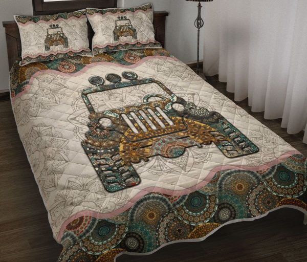 Jeep Quilt Set Vintage Mandala