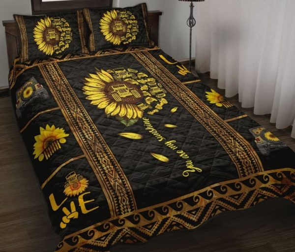 Jeep Quilt Set You Are My Sunshine Sunflower