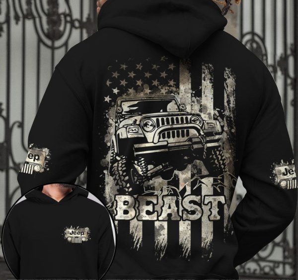 Jeep Beauty Beast Couple All Over Hoodie - Image 3