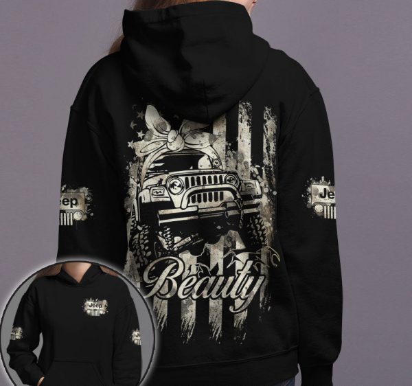 Jeep Beauty Beast Couple All Over Hoodie - Image 2