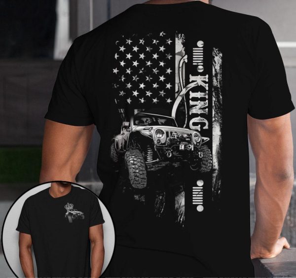 Jeep Couple 3D T-Shirt Jeep King Queen - Image 3
