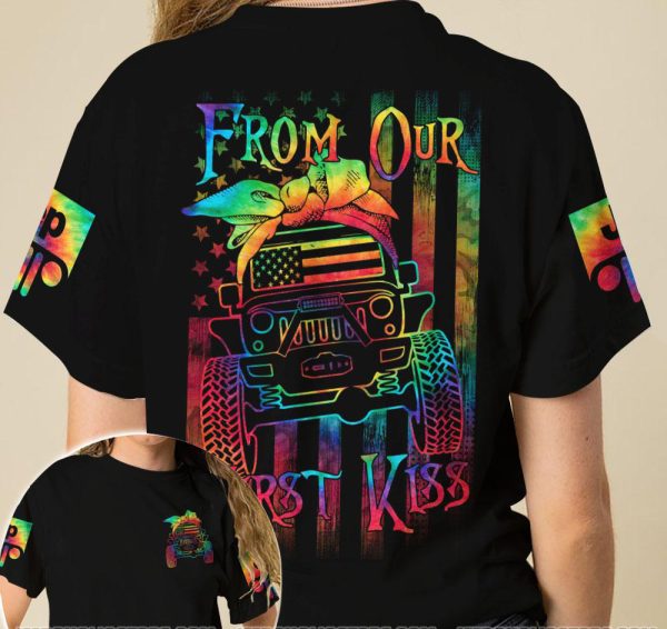 Jeep Couple 3D T-shirt From Our First Kiss Till Our Last Breath - Image 3