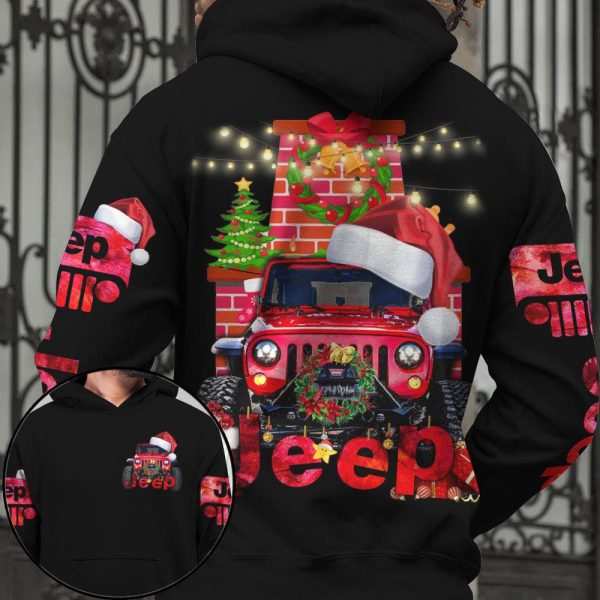 Jeep Couple 3D All Over Hoodie Christmas Jeep - Image 2