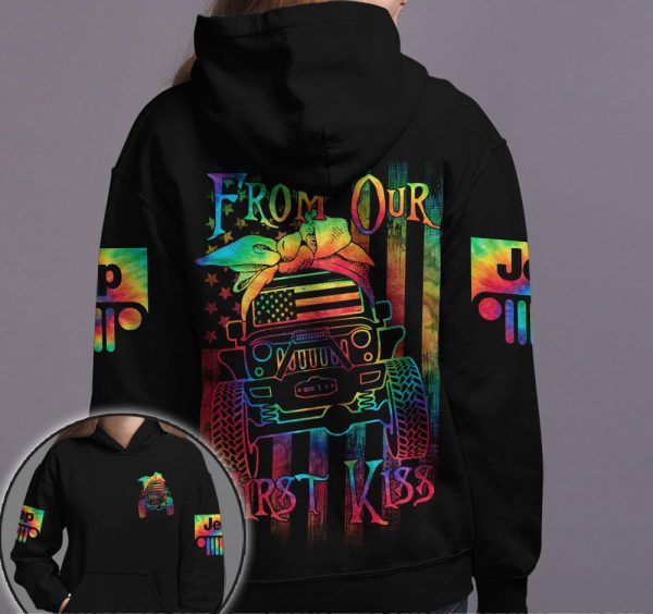 Jeep Couple 3D All Over Hoodie From Our First Kiss Till Our Last Breath - Image 2