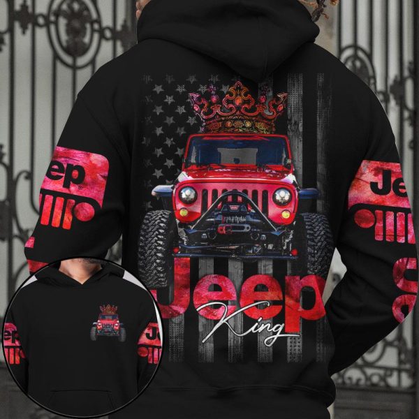 Jeep Couple 3D All Over Hoodie Jeep King Jeep Queen - Image 5