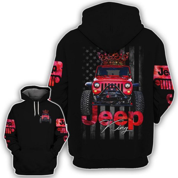 Jeep Couple 3D All Over Hoodie Jeep King Jeep Queen - Image 4